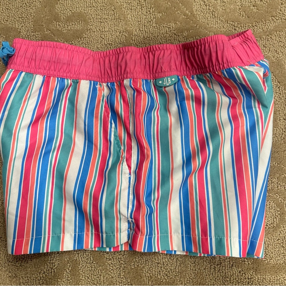 Jadelynn Brooke Pink and Blue Striped Women's Shorts